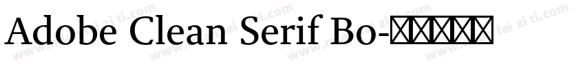 Adobe Clean Serif Bo字体转换